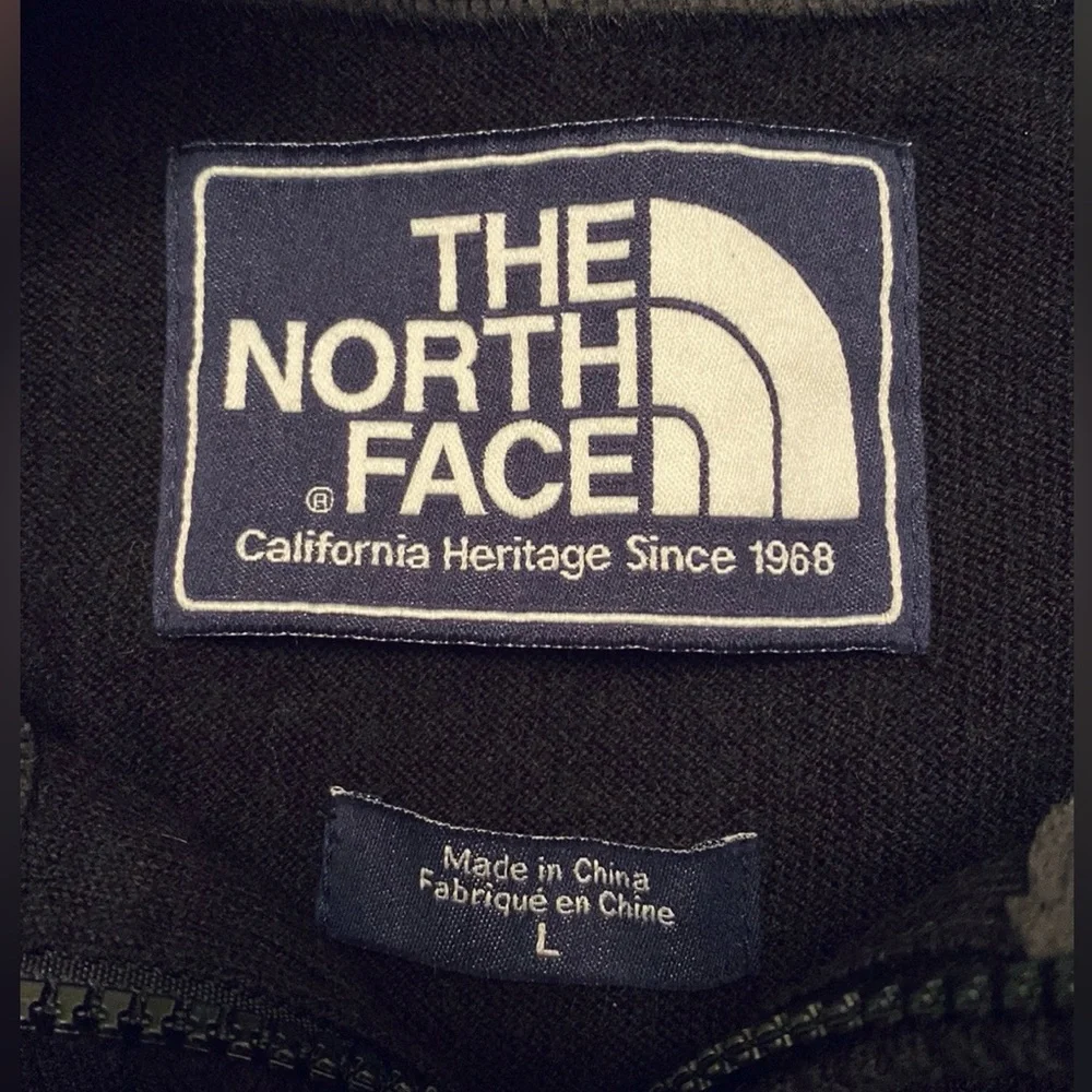 The North Face Men’s Black SZ L Gorpcore Cabin Wear Wool Blend Fleece Sweater